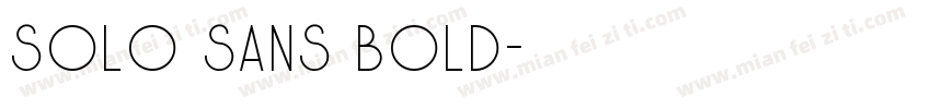 solo sans bold字体转换